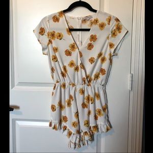 Yellow Floral Romper